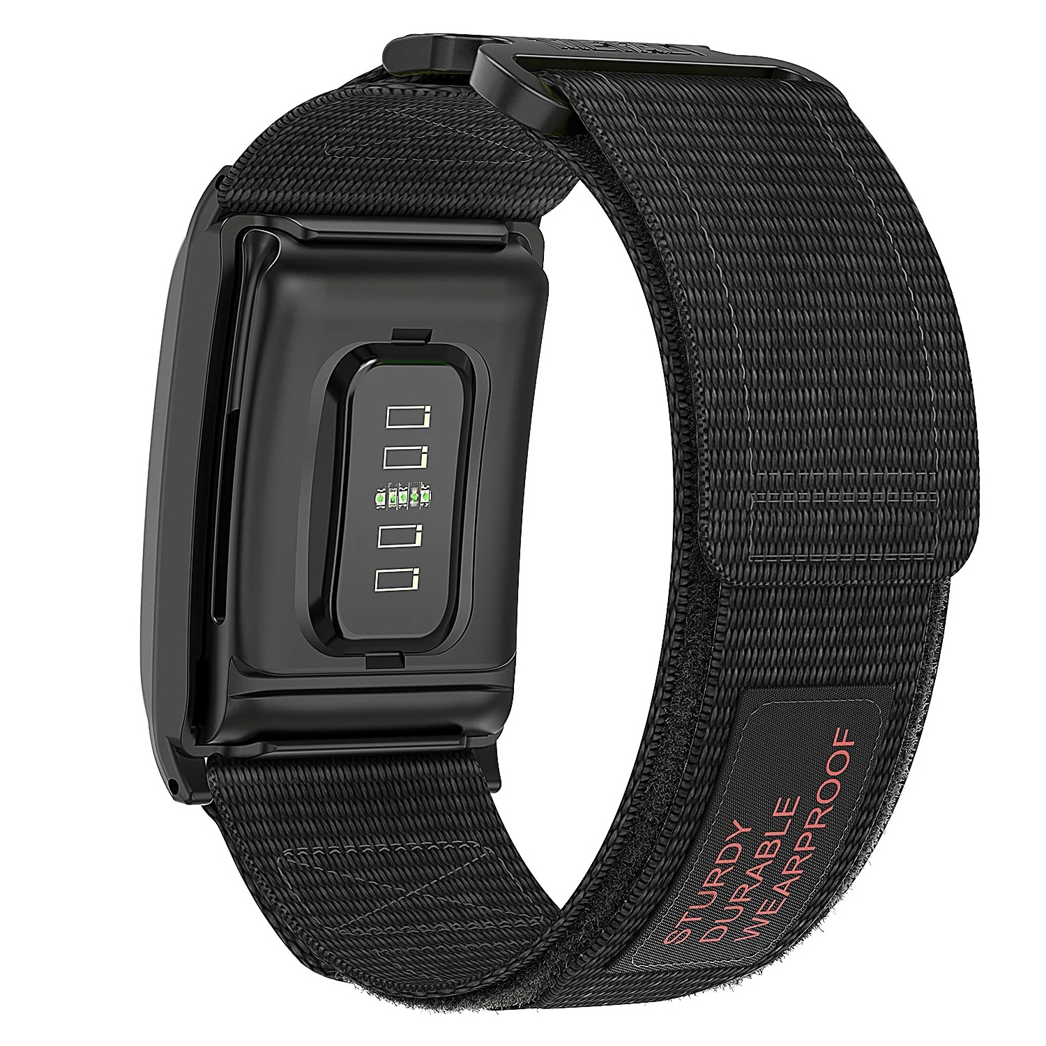 Whoop 4.0 band - schwarz Nylon Klettverschluss