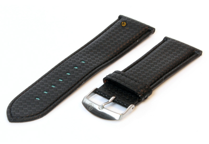Uhrenarmband 26mm Schwarz wasserfestes Leder