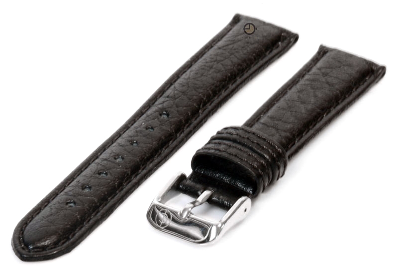 Uhrenarmband 14mm Schwarz Bisonleder