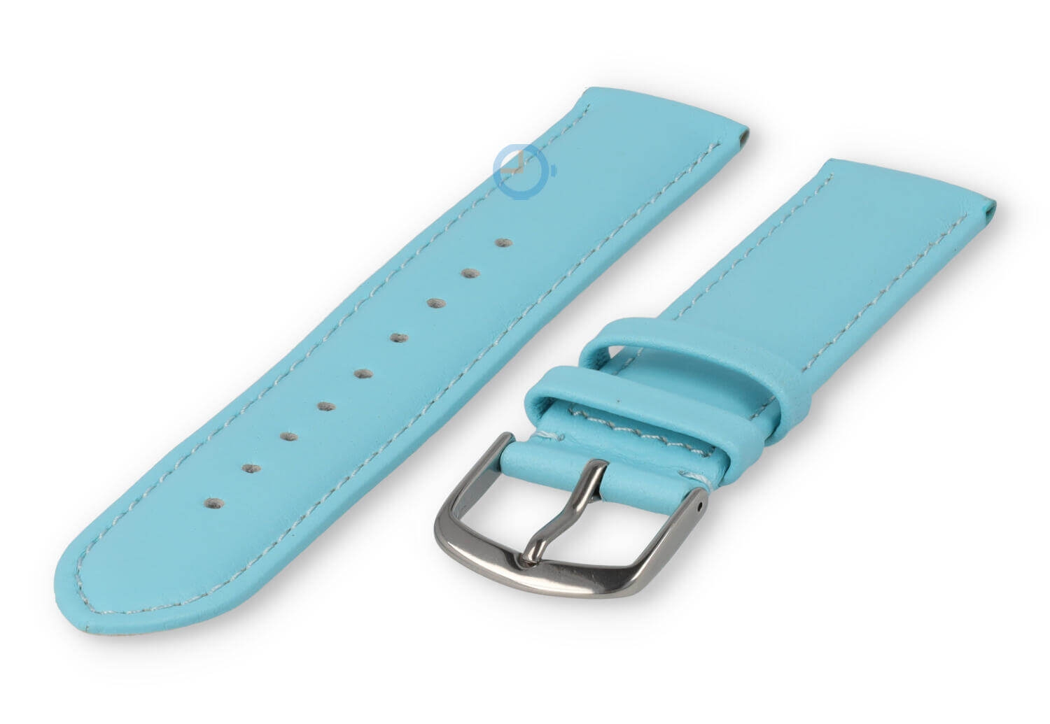 18mm Lederband mit Naht - laguna