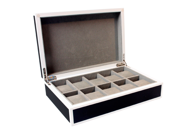 Design uhrenbox für 10 Uhren schwarz