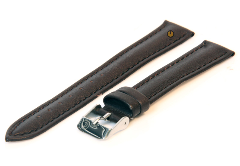 Uhrenarmband 16mm Dunkelbraun Kalbsleder