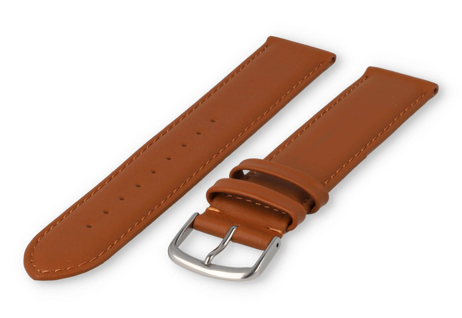 XL glatt Lederband - 22mm - braun