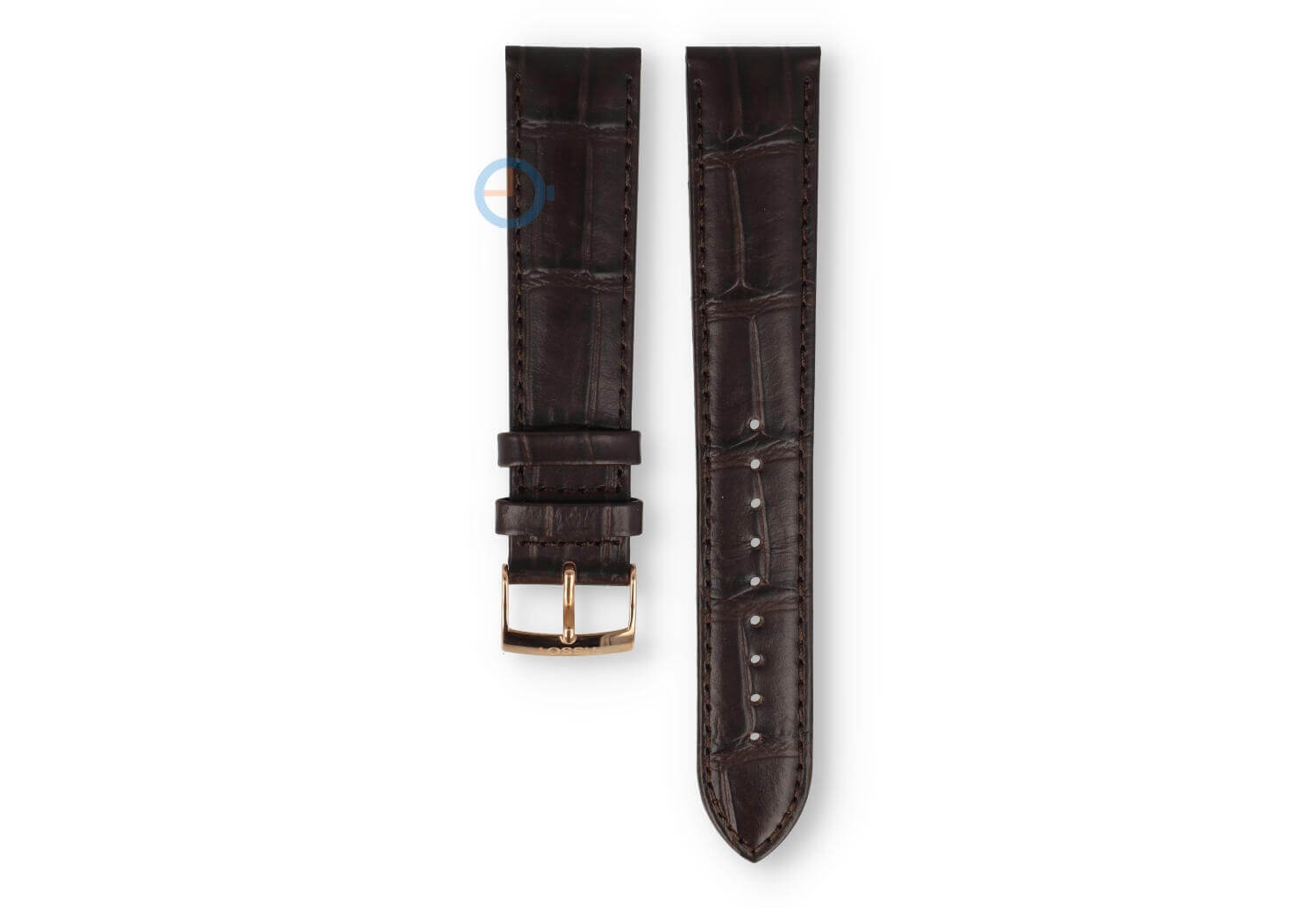 Tissot Official 20mm Uhrenarmband - dunkelbraun Leder