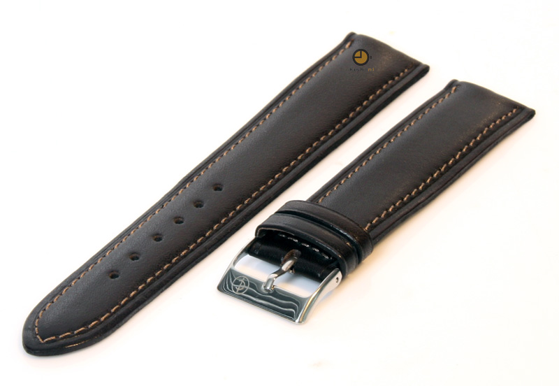 Uhrenarmband 20mm Dunkelbraun Leder XXL