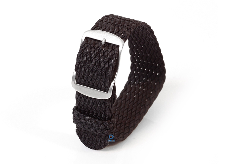 Perlon Uhrenarmband 22mm schwarz