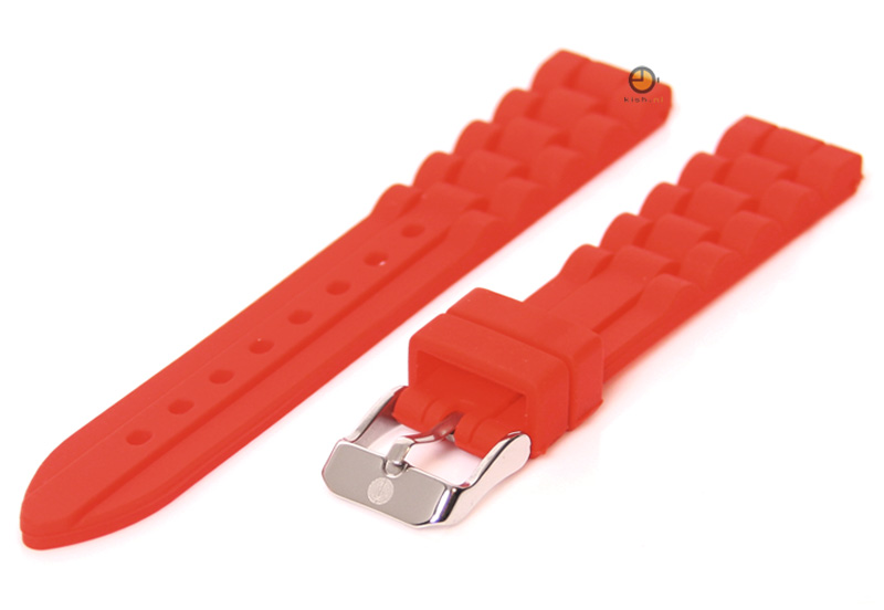 Silikon Uhrenarmband 16mm Rot