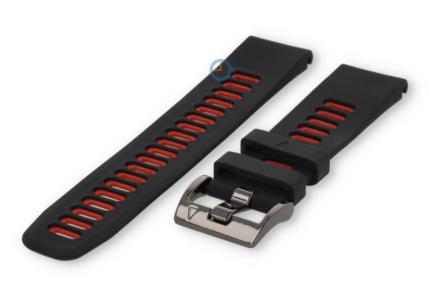Uhrarmband für Garmin Fenix 5/6/7 Schwarz - Rot
