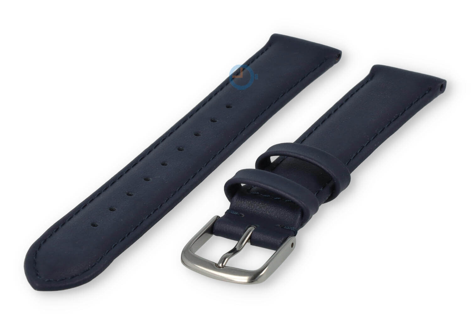 Ungerade Größe Uhrenarmband Leder - 17mm - marineblau