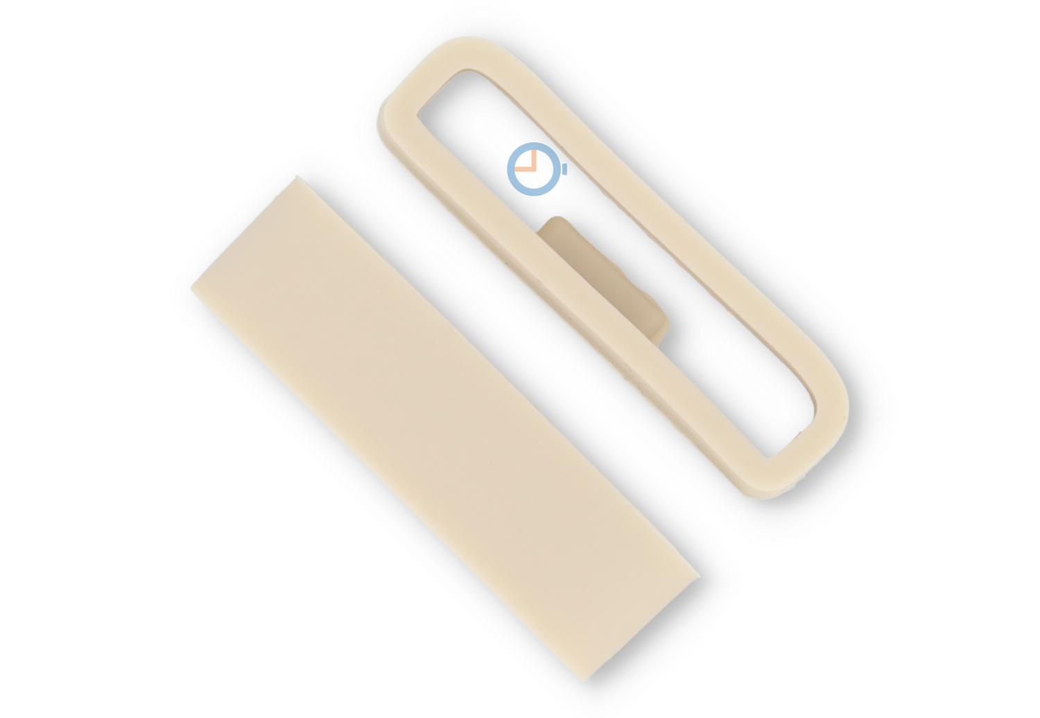 Öse mit Anti-Rutsch für 24mm Uhrenarmband - Beige - 1 Stück