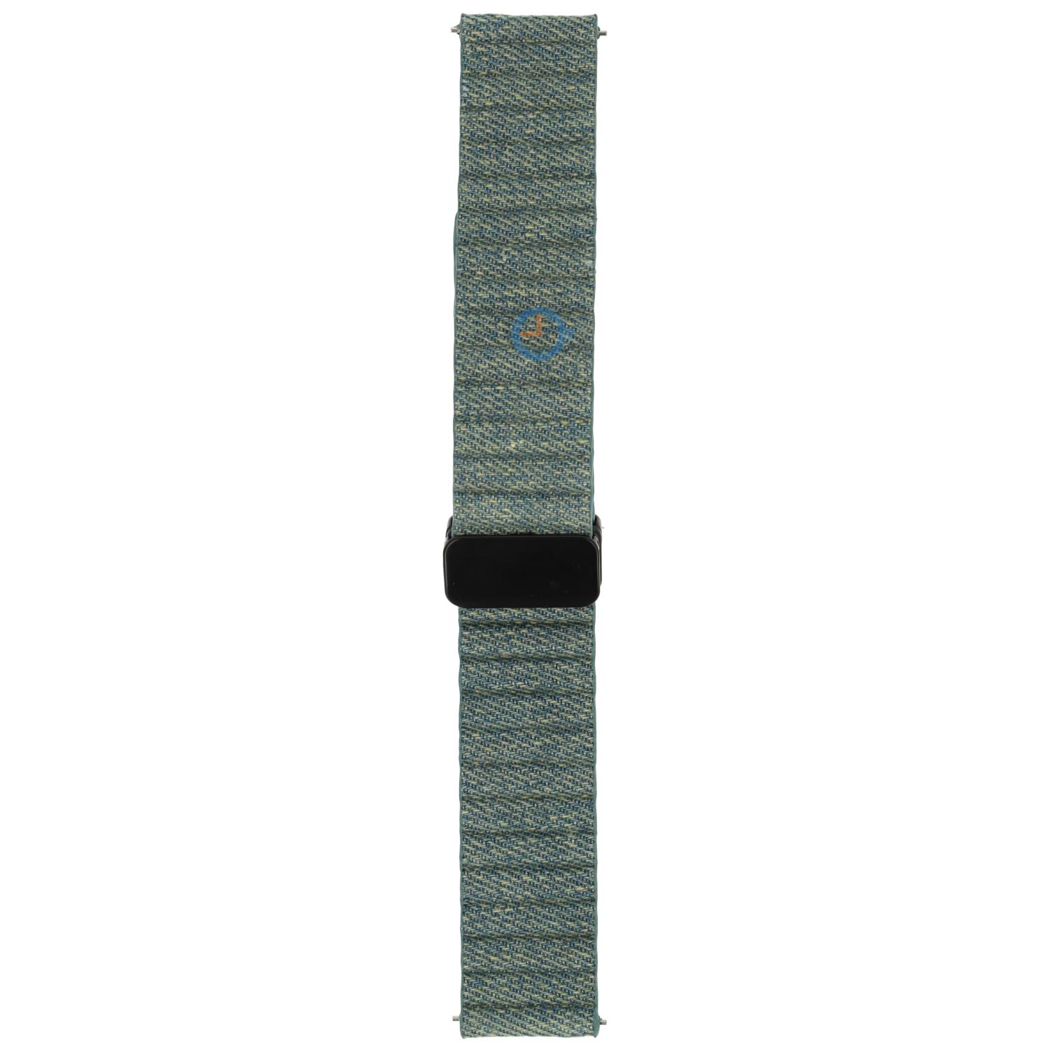 Magnetisches Leder Band - 18mm - denim grün