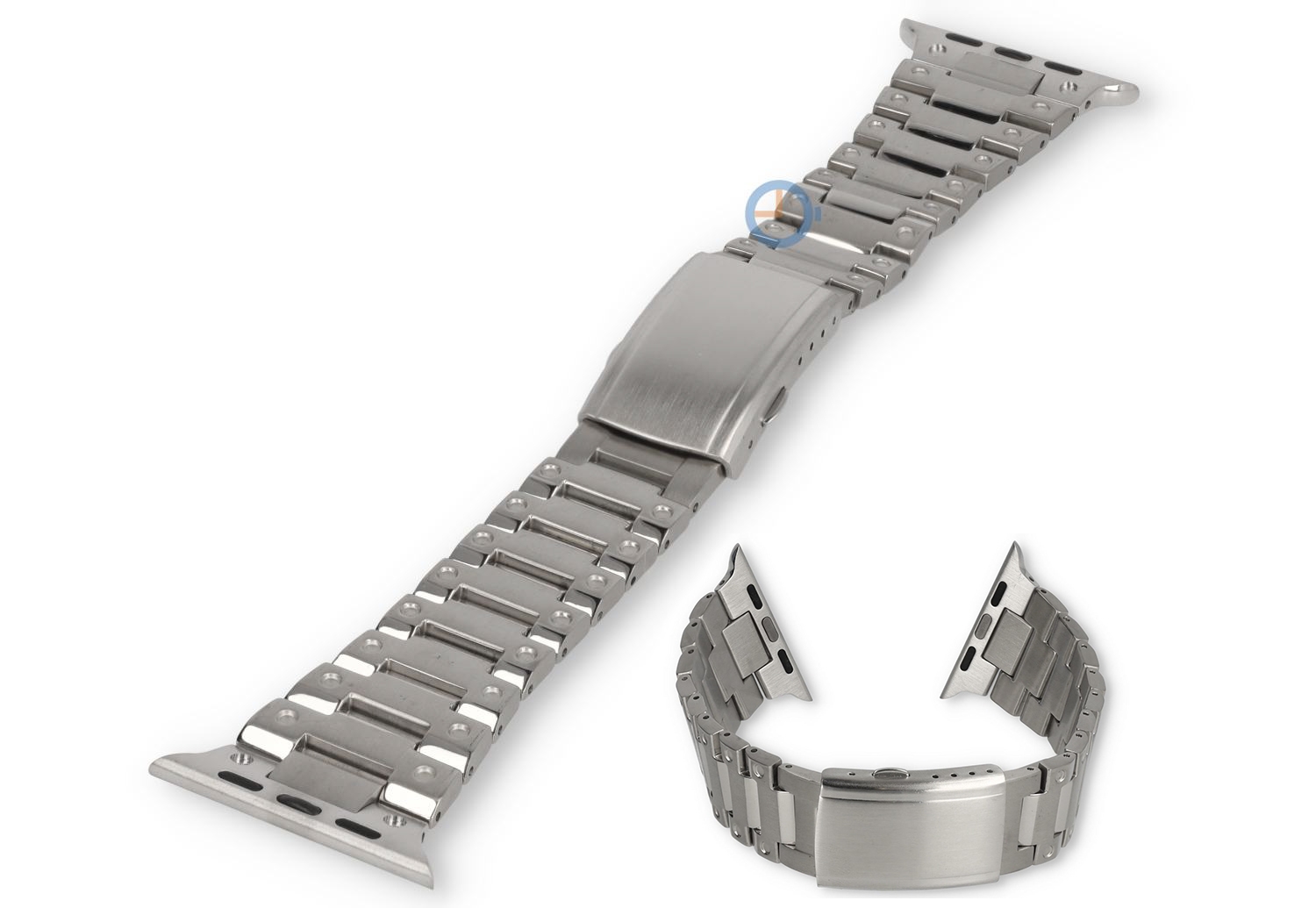 G-Shock style band Apple Watch 45 - Titan silber