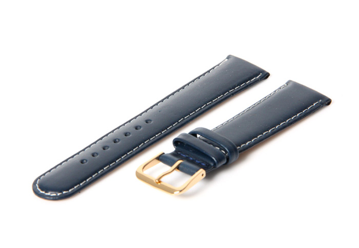 Uhrenarmband 18mm Blau Leder