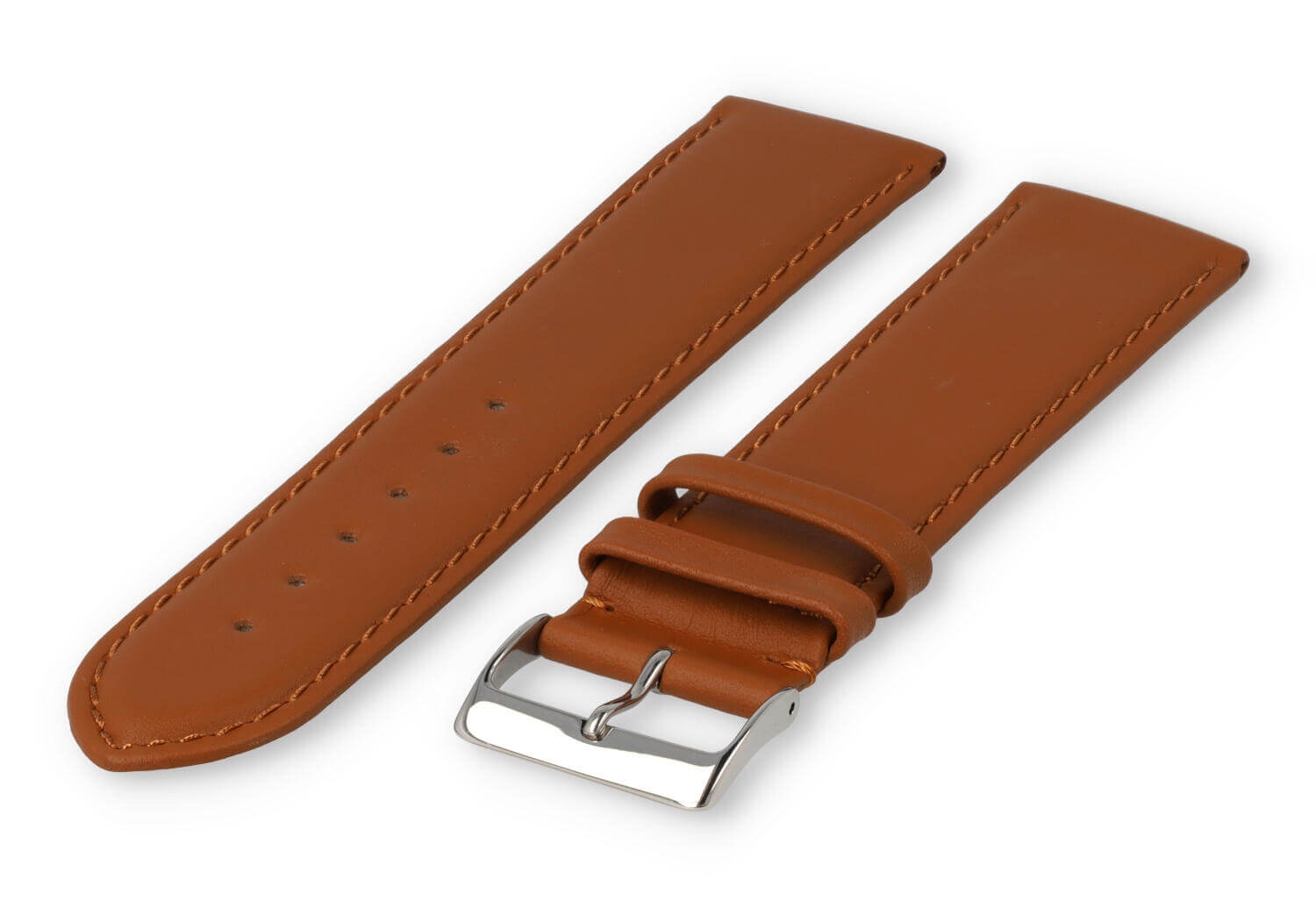 XL glatt Lederband - 24mm - braun