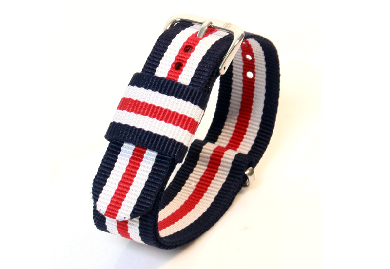 Nylon Uhrenarmband 20mm tricolore