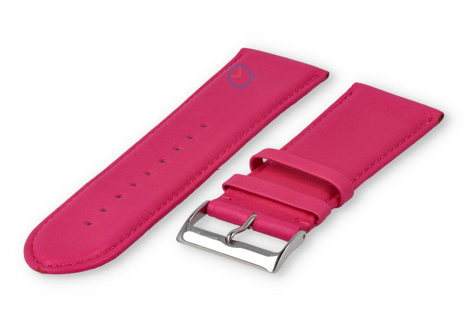 28mm Uhrenarmband glatt Leder - rosa