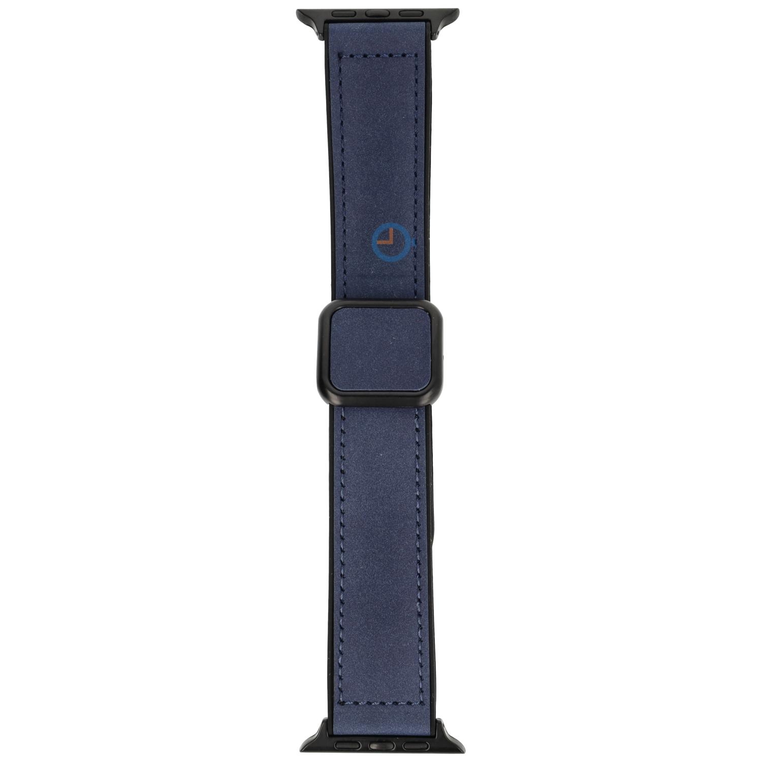 Luxus Leder band Apple 45mm - Navy