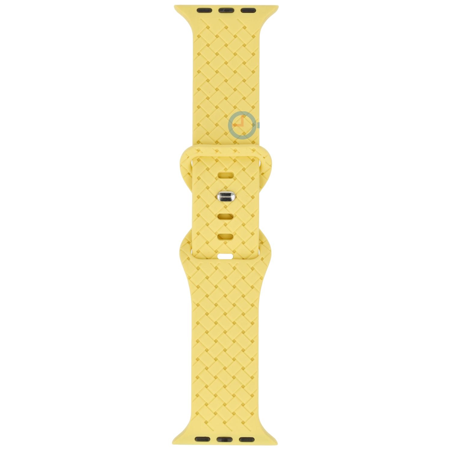 Silikon Flechtarmband - Apple Watch 41mm - gelb