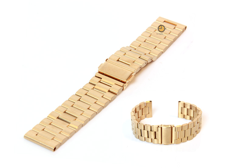 Uhrenarmband 24mm Gold Stahl matt
