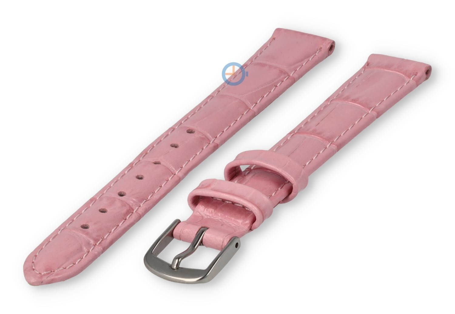 Leder XL Band mit Krokoprint - 12mm - rosa