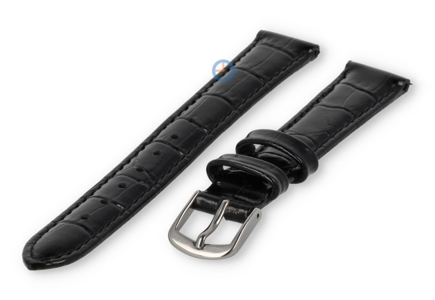 Lederband mit Krokoprägung - 12mm - rostbraun
