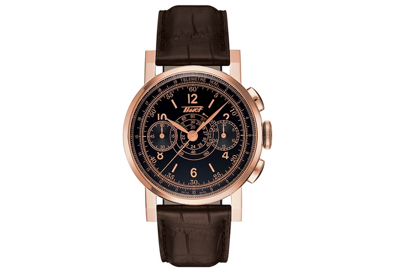 Tissot Uhrenarmband T9044327605700 braun Leder