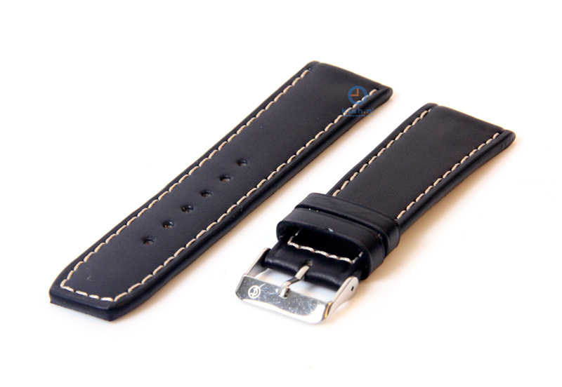 Uhrenarmband 24mm schwarz Leder