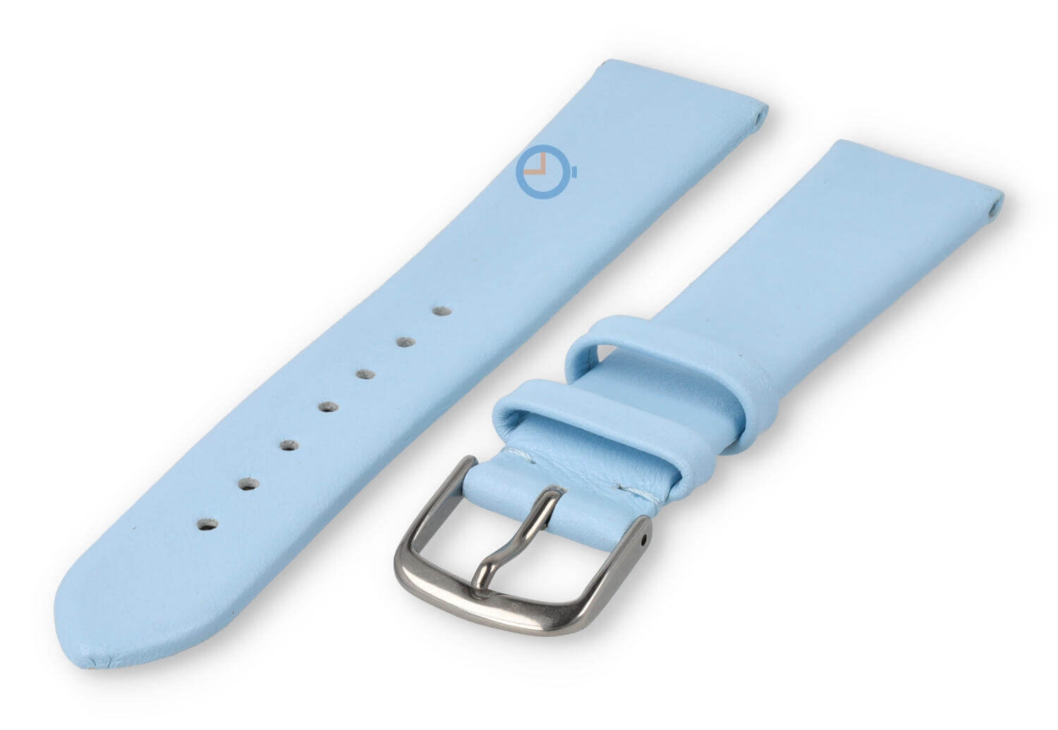 Nahtloses und glattes Uhrenarmband 18mm - eisblau