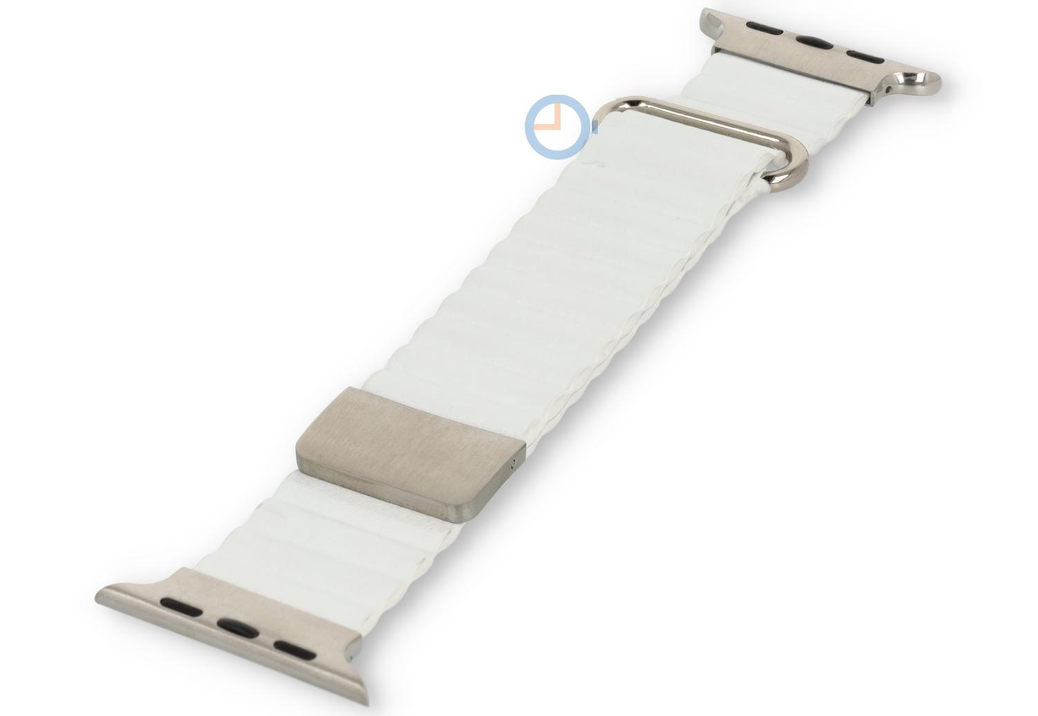 Leder Band mit Magnet für Apple Watch 41mm - weiß
