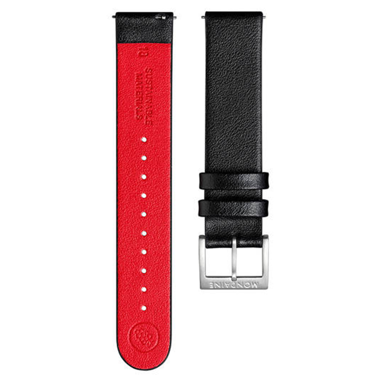 Mondaine Uhrenarmband Vegan schwarz - 18mm