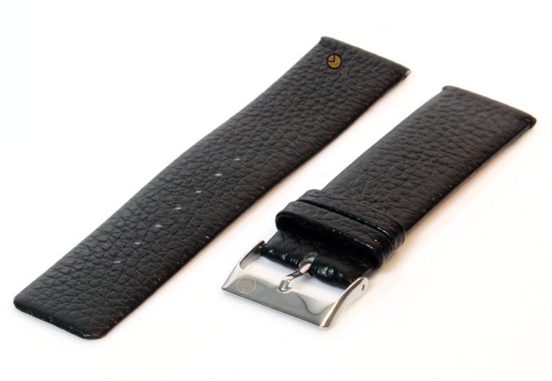 Uhrenarmband 22mm Schwarz nahtloses Leder