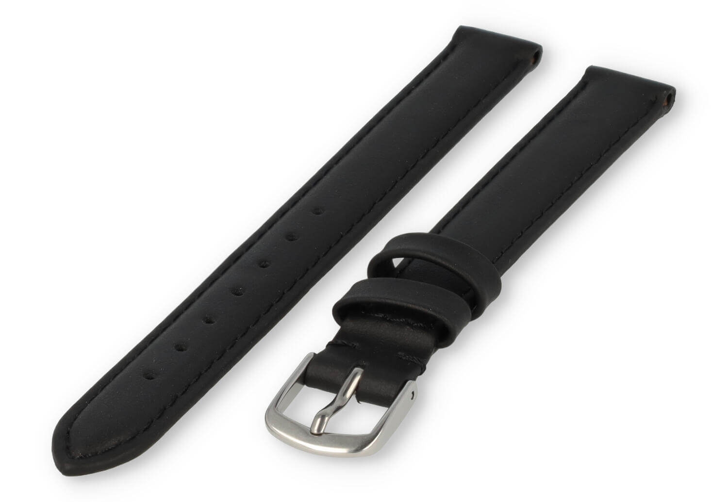XL glatt Lederband - 12mm - schwarz