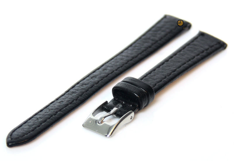 Uhrenarmband 10mm Schwarz Bisonleder