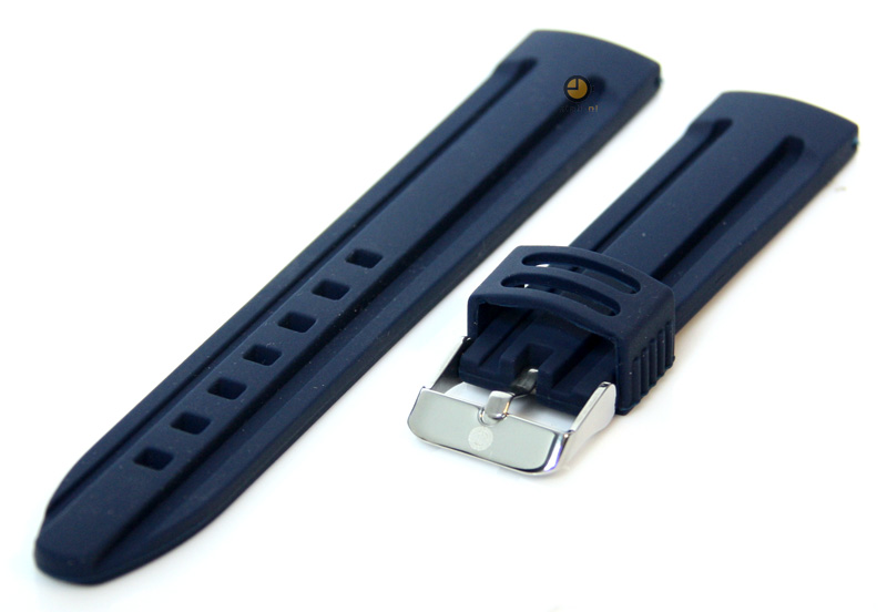 Uhrenarmband 20mm Marineblau Silikon