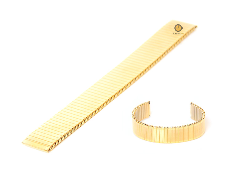 Uhrenarmband 18mm Gold Edelstahlzugband