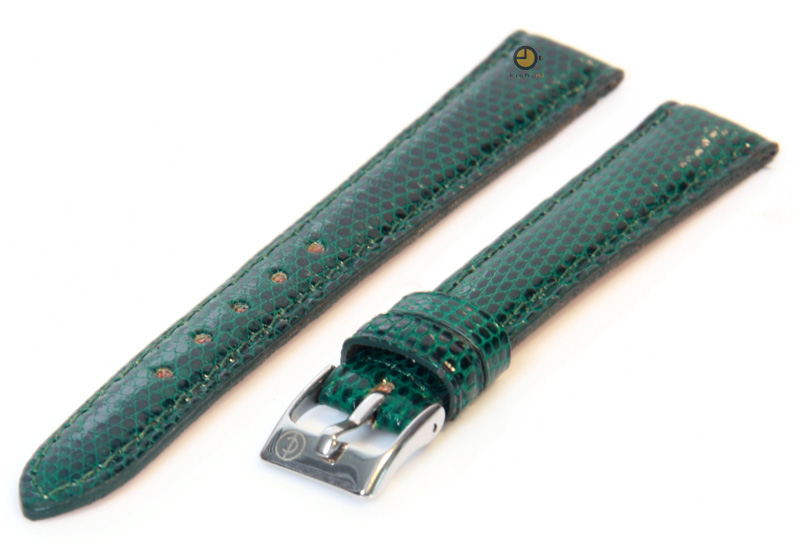 Uhrenarmband 14mm Grün echtes Eidechsenleder