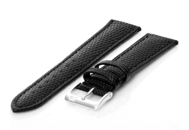 Uhrenarmband 18mm Schwarz Leder