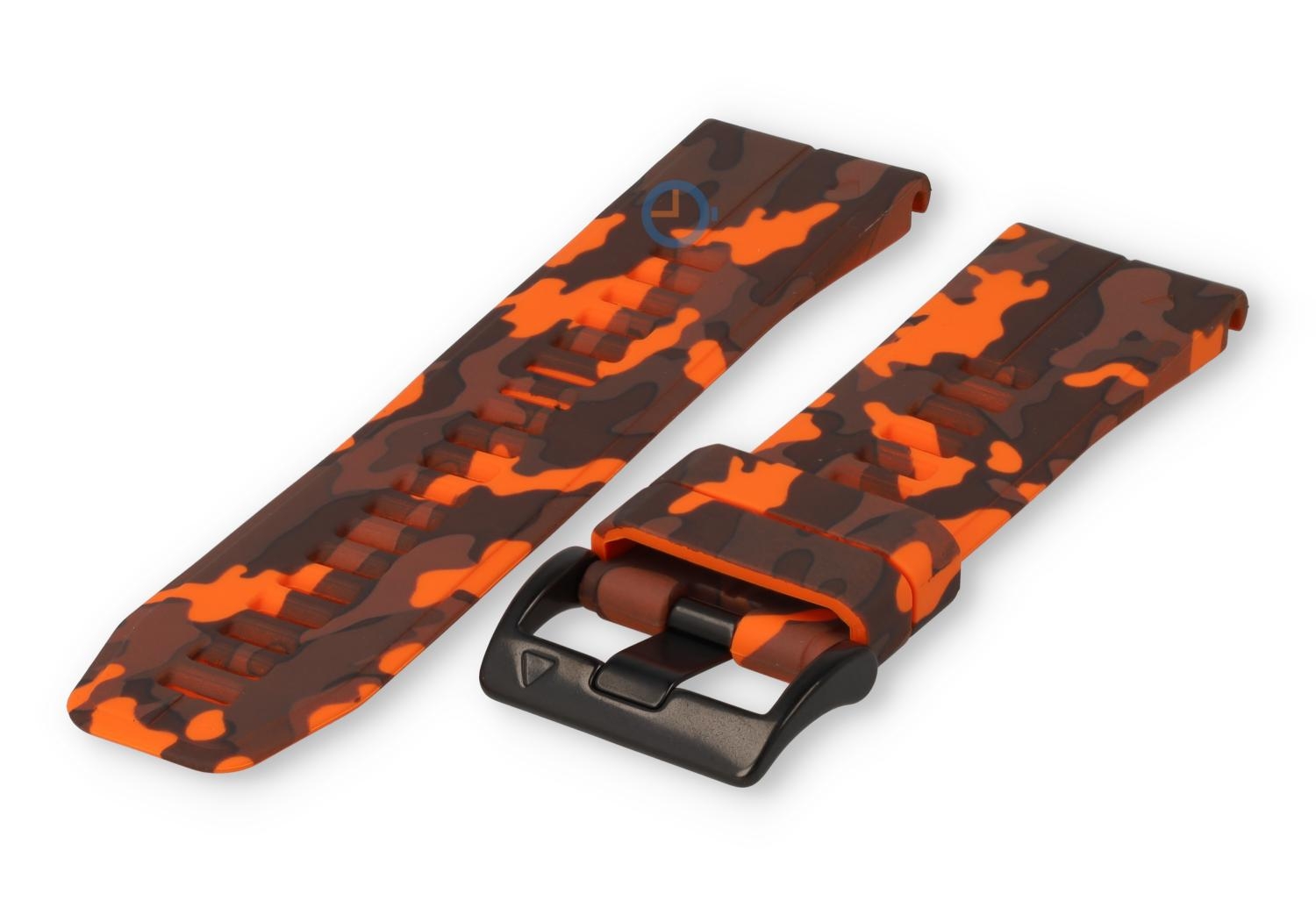 Quick Fit band Garmin Fenix 7X - camouflage - orange