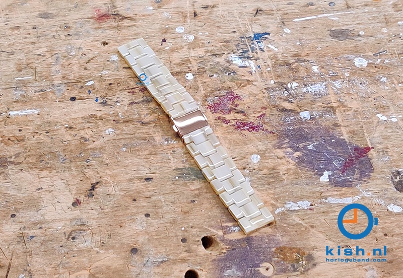Horlogeband resin beige