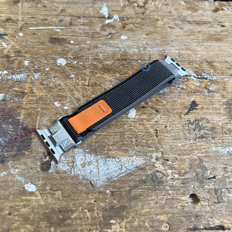 Apple Watch Armband mit Klettverschluss - 45mm - Grey Orange