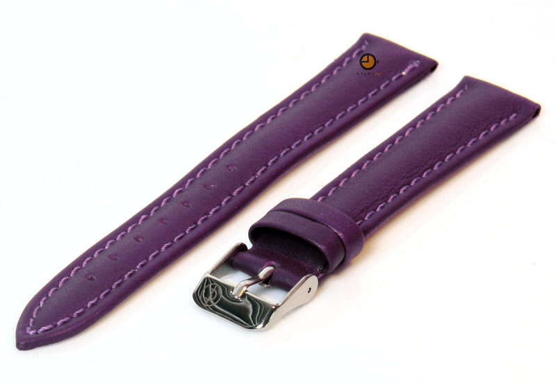 Uhrenarmband 16mm Violett Kalbsleder
