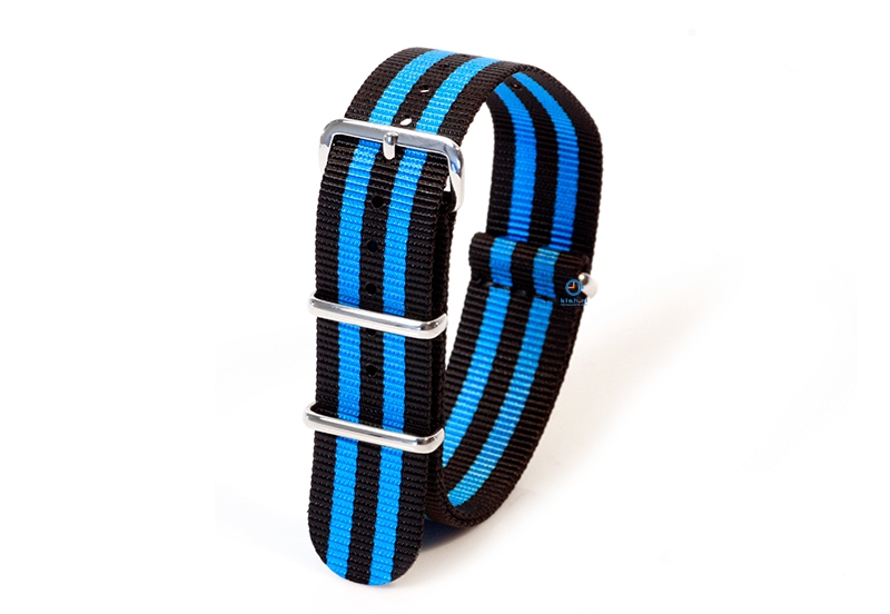 Textil Nato Strap - schwarz/blau