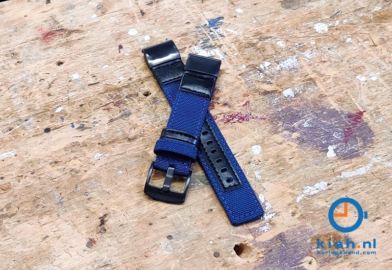 Garmin Fenix 5 nylon horlogeband donkerblauw