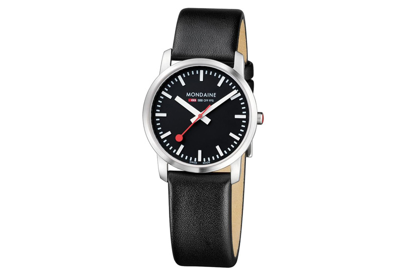 Mondaine 20mm Uhrenarmband Schwarz matt