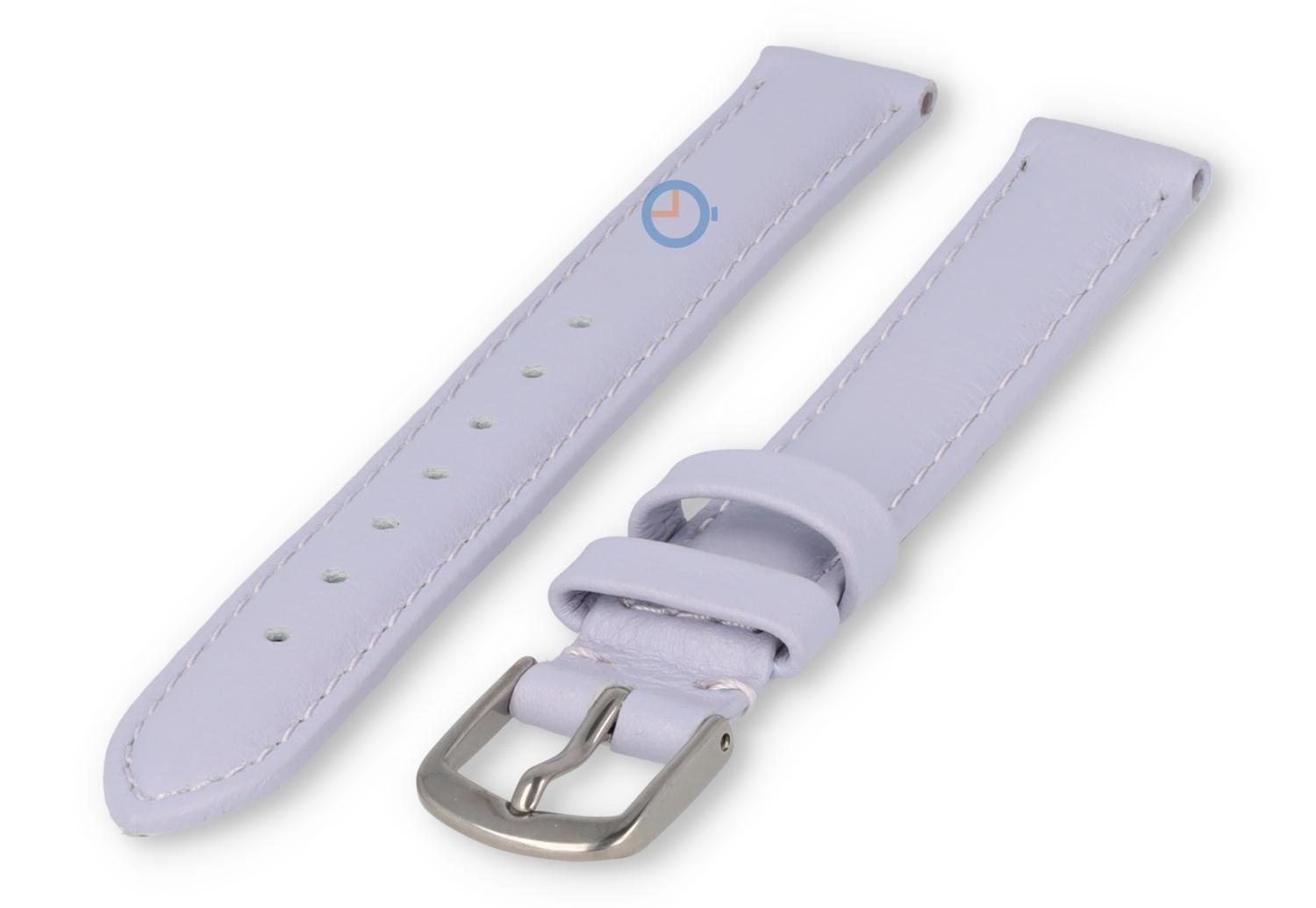 12mm Uhrenarmband glatt Leder - flieder