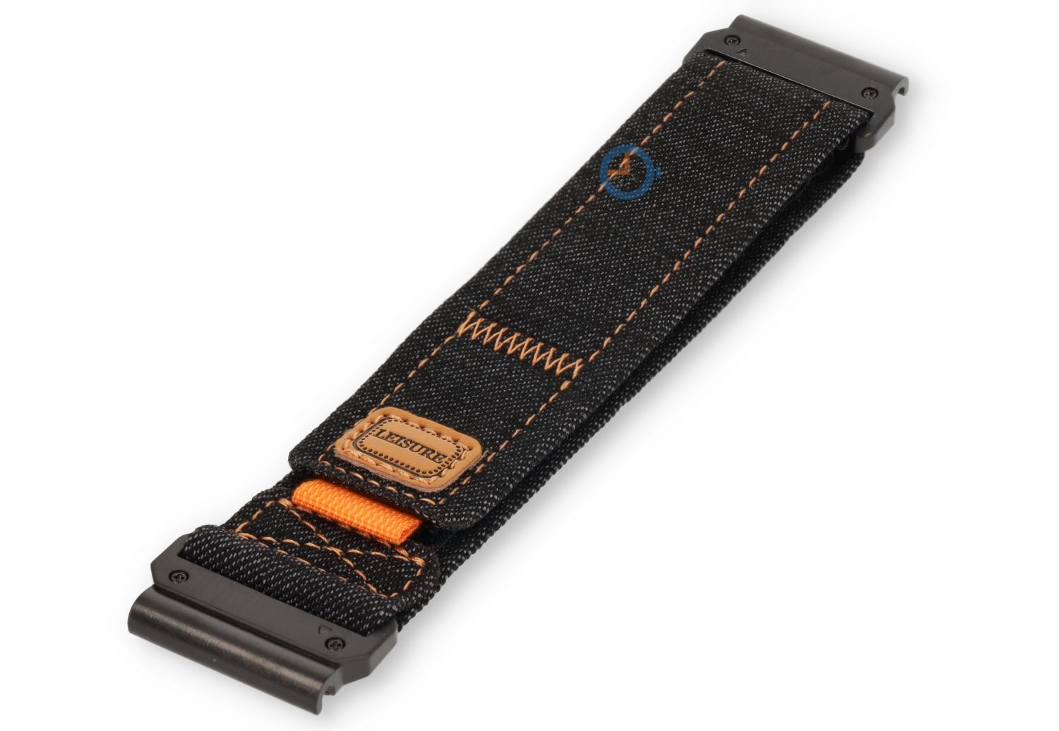 Schwarzes Denim Garmin Fenix X Band - 26mm - Klettverschluss