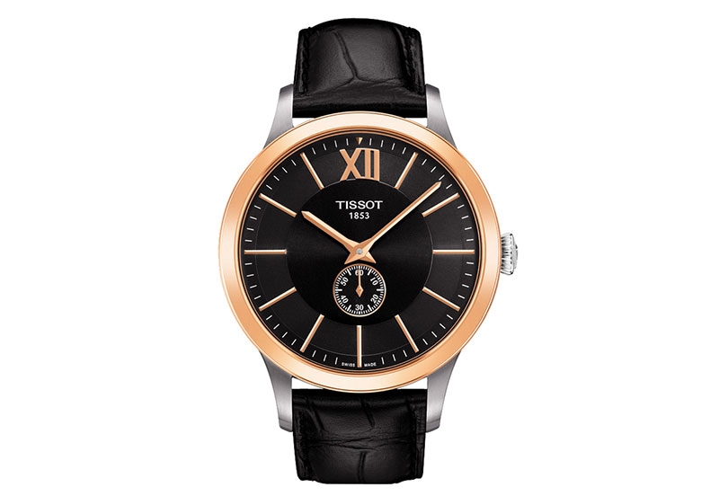 Tissot Uhrenarmband T9124284605800 schwarz Leder