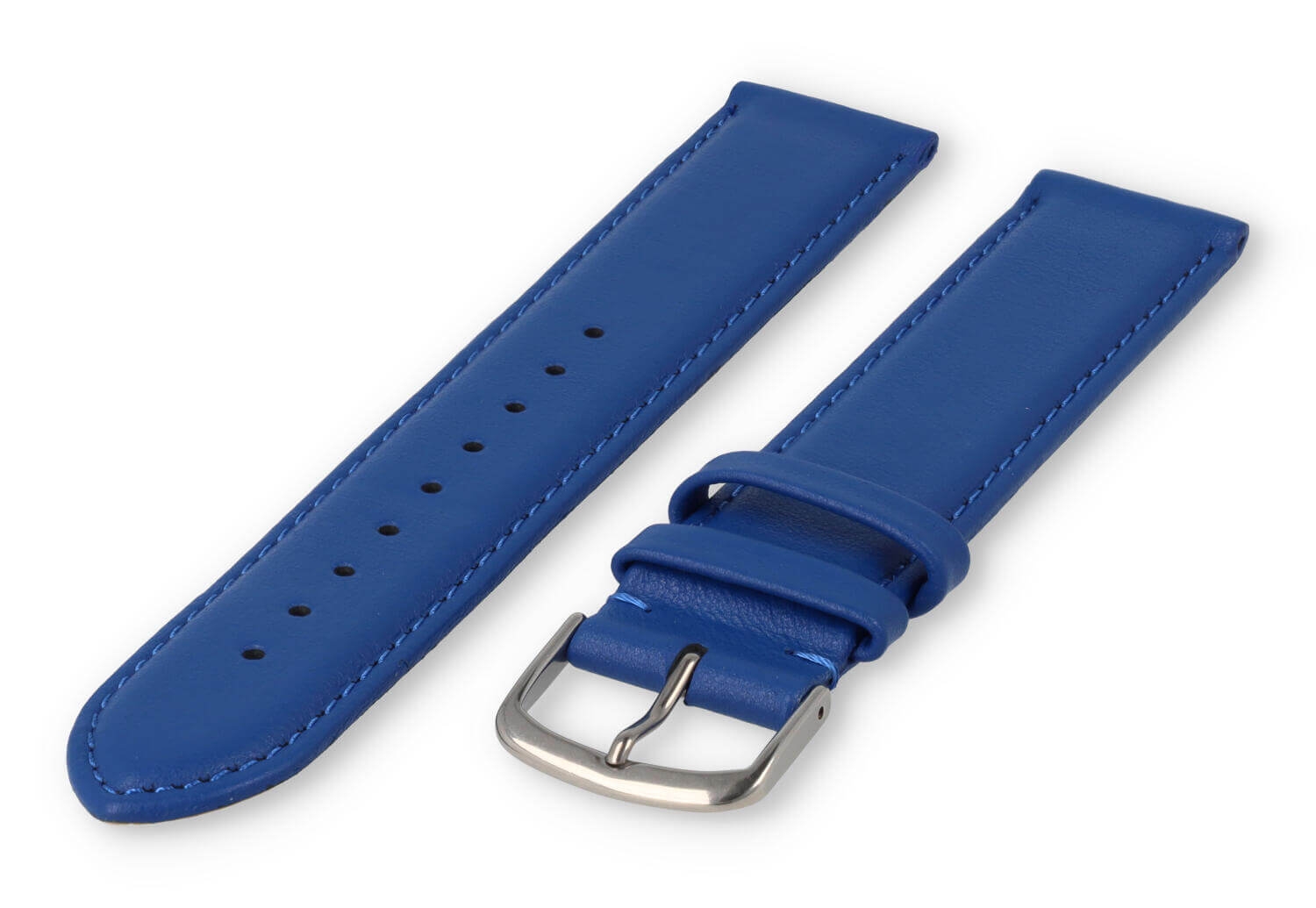 XL glatt Lederband - 20mm - königsblau