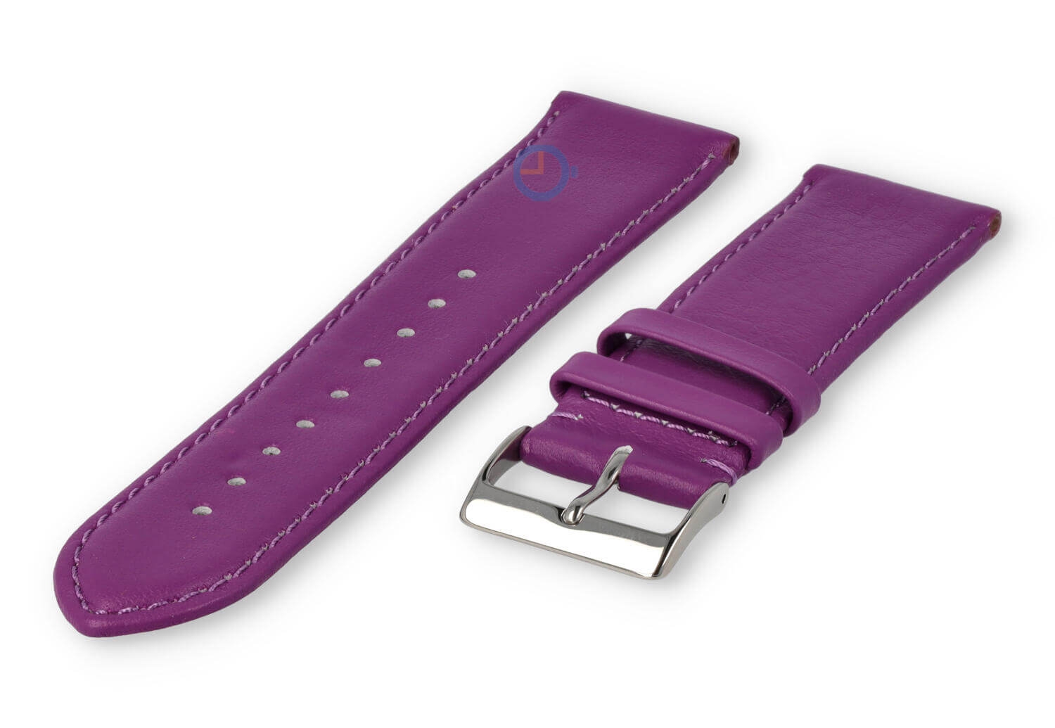 24mm Uhrenarmband glatt Leder - lila