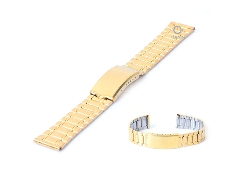 Metalarmband 18mm Gold Teilpoliert